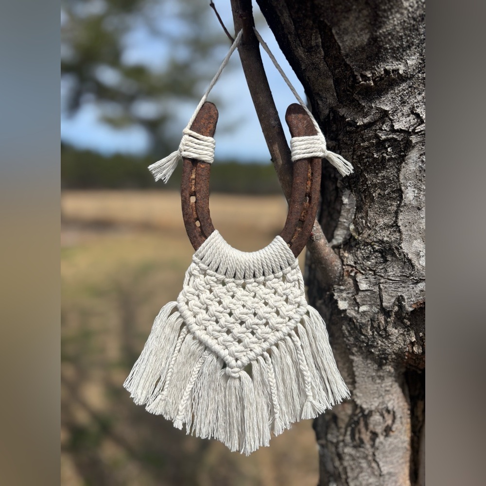 Handcrafted Macramé Horseshoe Wall Hanging